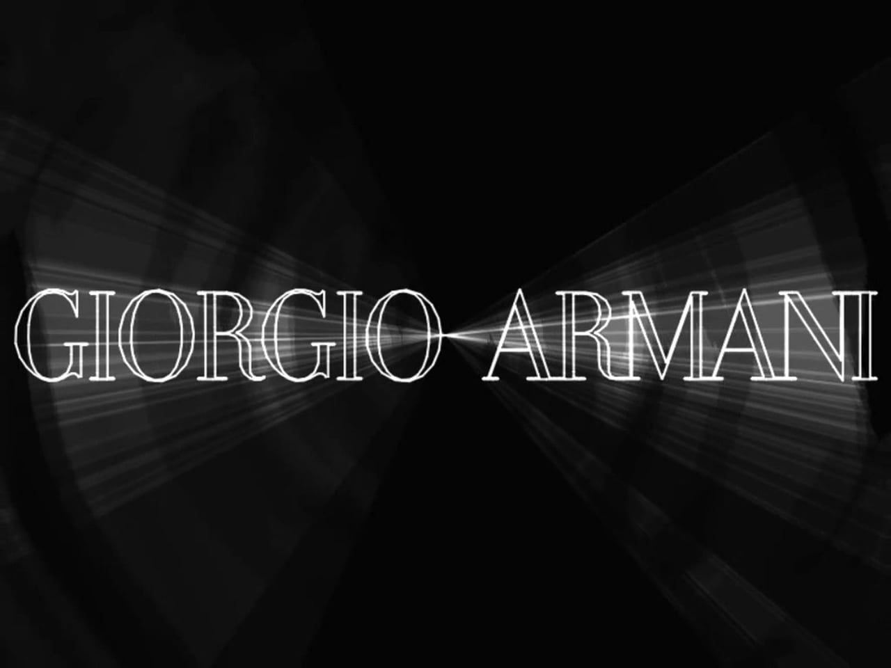 Лазерная анимация для презентации Armani